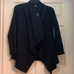 Bobeau black one button cardigan xs